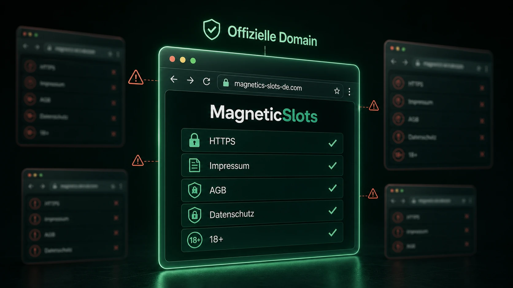 Offizielle Domain und Fake-Login-Seiten erkennen